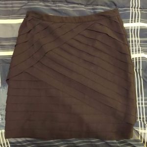 Black layered mesh skirt